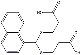3,3'-[1-Naphthalenylmethylenebis(thio)]bis(propionic acid) Structure