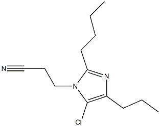 2-Butyl-5-chloro-1-(2-cyanoethyl)-4-propyl-1H-imidazole Structure