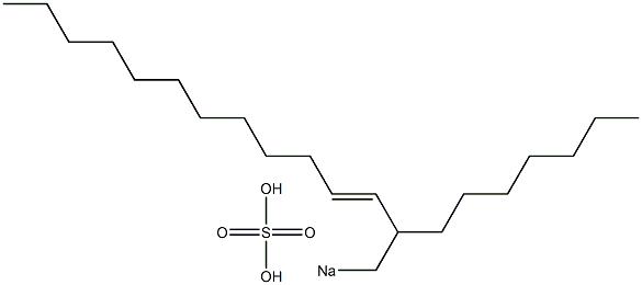 Sulfuric acid 2-heptyl-3-tetradecenyl=sodium ester salt 구조식 이미지