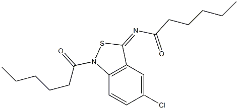 5-Chloro-1-hexanoyl-3(1H)-hexanoylimino-2,1-benzisothiazole Structure