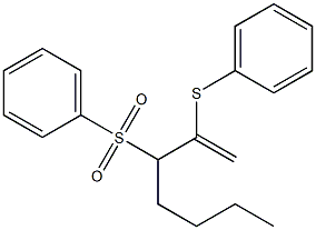 2-Phenylthio-3-phenylsulfonyl-1-heptene 구조식 이미지