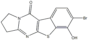 7-Bromo-1,2-dihydro-6-hydroxy[1]benzothieno[2,3-d]pyrrolo[1,2-a]pyrimidin-10(3H)-one 구조식 이미지