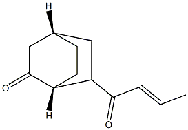 (1R,4S)-6-(1-Oxo-2-butenyl)bicyclo[2.2.2]octan-2-one Structure