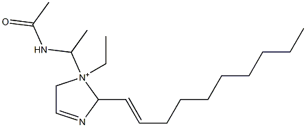 1-[1-(Acetylamino)ethyl]-2-(1-decenyl)-1-ethyl-3-imidazoline-1-ium 구조식 이미지