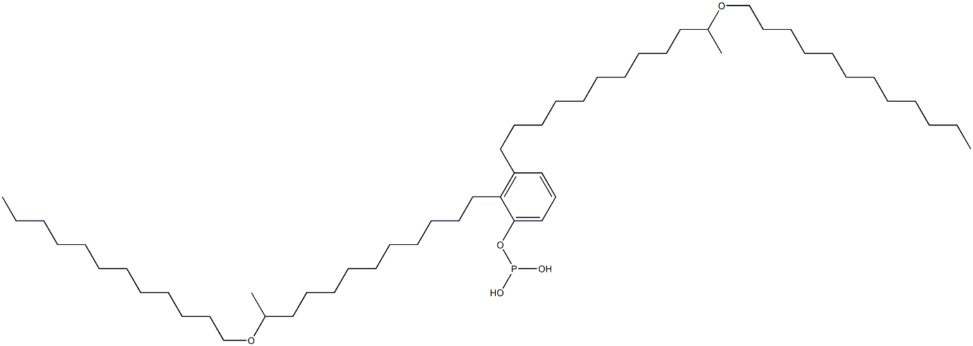 Phosphorous acid bis[11-(dodecyloxy)dodecyl]phenyl ester Structure