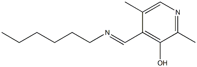 2,5-Dimethyl-4-[(hexylimino)methyl]pyridin-3-ol Structure