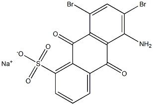 5-Amino-6,8-dibromo-9,10-dihydro-9,10-dioxoanthracene-1-sulfonic acid sodium salt 구조식 이미지