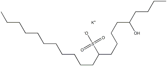 5-Hydroxyhenicosane-10-sulfonic acid potassium salt Structure