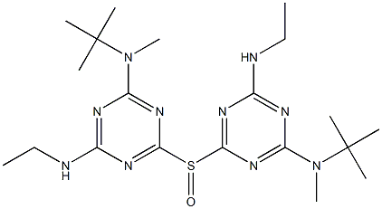 Methyl[4-ethylamino-6-tert-butylamino-1,3,5-triazin-2-yl] sulfoxide 구조식 이미지