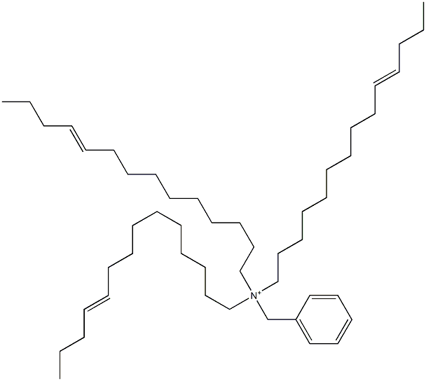 Tri(10-tetradecenyl)benzylaminium Structure