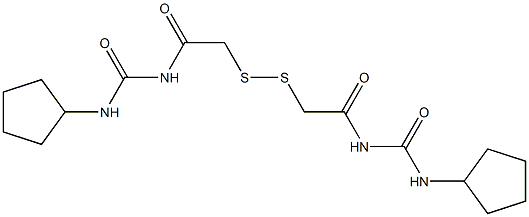 1,1'-(Dithiobismethylenebiscarbonyl)bis[3-cyclopentylurea] Structure