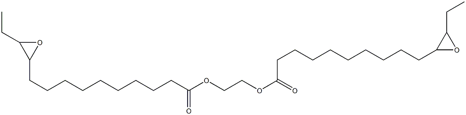 Bis(11,12-epoxytetradecanoic acid)1,2-ethanediyl ester Structure