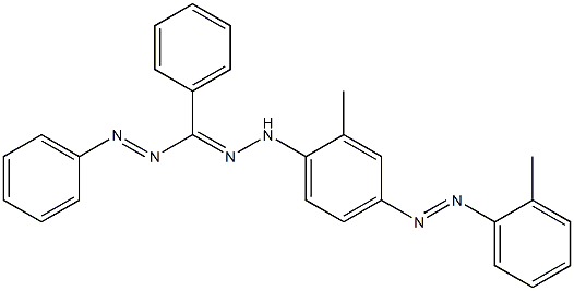 3,5-Diphenyl-1-[4-[(o-tolyl)azo]-o-tolyl]formazan 구조식 이미지