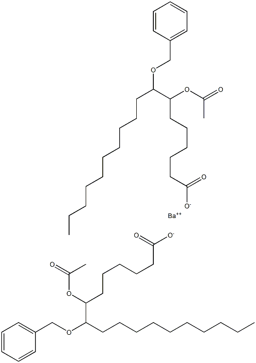 Bis(8-benzyloxy-7-acetyloxystearic acid)barium salt 구조식 이미지