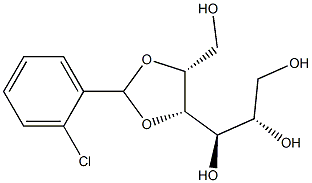 4-O,5-O-(2-Chlorobenzylidene)-D-glucitol 구조식 이미지
