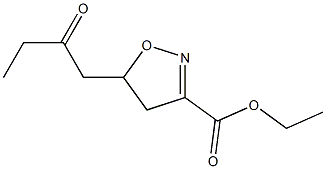 5-(2-Oxobutyl)-4,5-dihydroisoxazole-3-carboxylic acid ethyl ester Structure