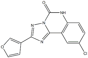 9-Chloro-2-(3-furanyl)[1,2,4]triazolo[1,5-c]quinazolin-5(6H)-one 구조식 이미지