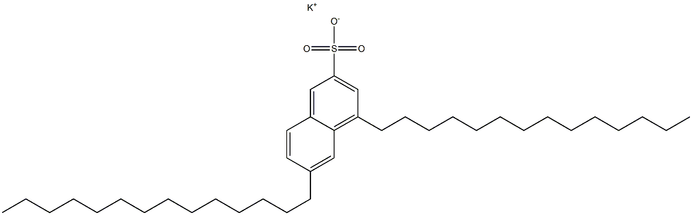 4,6-Ditetradecyl-2-naphthalenesulfonic acid potassium salt Structure