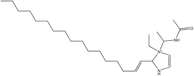 1-[1-(Acetylamino)ethyl]-1-ethyl-2-(1-heptadecenyl)-4-imidazoline-1-ium Structure