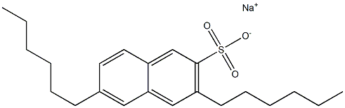 3,6-Dihexyl-2-naphthalenesulfonic acid sodium salt Structure