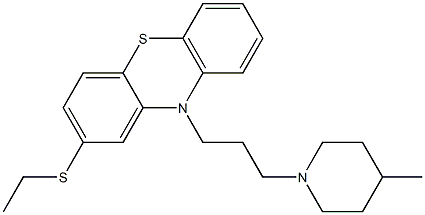 2-(Ethylthio)-10-[3-(4-methyl-1-piperidinyl)propyl]-10H-phenothiazine Structure