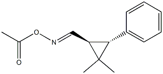 (1S,2S)-3,3-Dimethyl-2-phenylcyclopropane-1-carbaldehyde (E)-O-acetyl oxime Structure