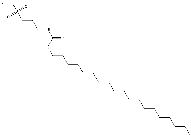 3-[(1-Oxohenicosyl)amino]-1-propanesulfonic acid potassium salt 구조식 이미지