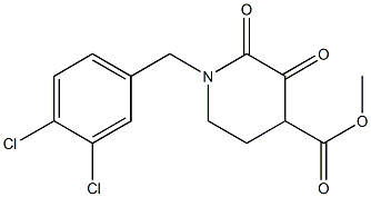 1-(3,4-Dichlorobenzyl)-2,3-dioxo-4-piperidinecarboxylic acid methyl ester 구조식 이미지