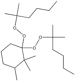 2,2,3-Trimethyl-1,1-bis(1,1-dimethylpentylperoxy)cyclohexane Structure