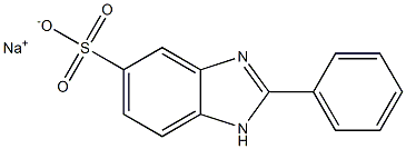 2-Phenyl-1H-benzimidazole-5-sulfonic acid sodium salt 구조식 이미지
