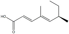 [R,(-)]-4,6-Dimethyl-2,4-octadienoic acid 구조식 이미지