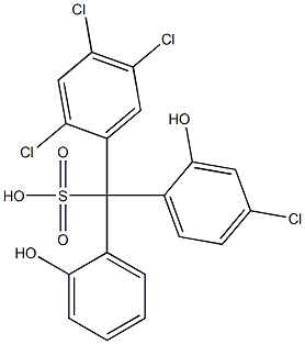 (4-Chloro-2-hydroxyphenyl)(2,4,5-trichlorophenyl)(2-hydroxyphenyl)methanesulfonic acid Structure