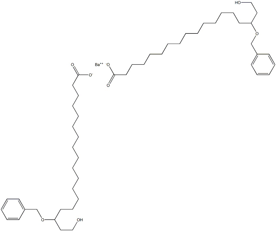 Bis(16-benzyloxy-18-hydroxystearic acid)barium salt 구조식 이미지