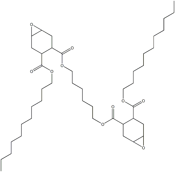 Bis[2-(undecyloxycarbonyl)-4,5-epoxy-1-cyclohexanecarboxylic acid]1,6-hexanediyl ester 구조식 이미지