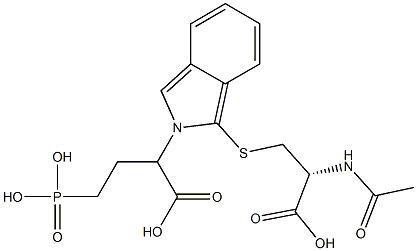 S-[2-(3-Phosphono-1-carboxypropyl)-2H-isoindol-1-yl]-N-acetyl-L-cysteine Structure
