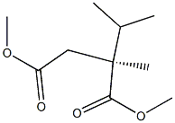 [S,(+)]-2-(1-Methylethyl)-2-methylsuccinic acid dimethyl ester 구조식 이미지