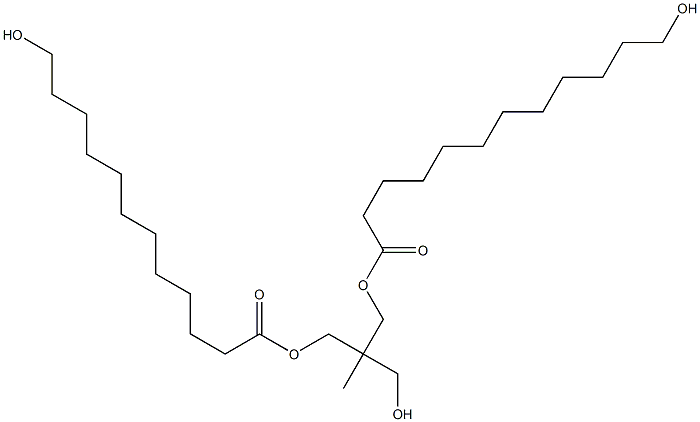 Bis[12-(hydroxy)dodecanoic acid]2-(hydroxymethyl)-2-methyl-1,3-propanediyl ester 구조식 이미지