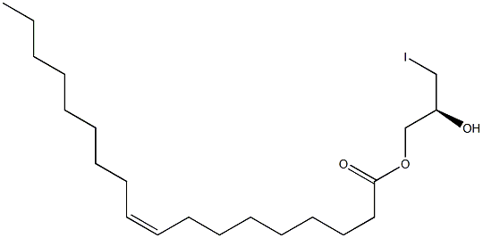 [S,(-)]-3-Iodo-1,2-propanediol 1-oleate 구조식 이미지