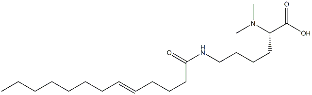 N6-(5-Tridecenoyl)-N2,N2-dimethyllysine 구조식 이미지