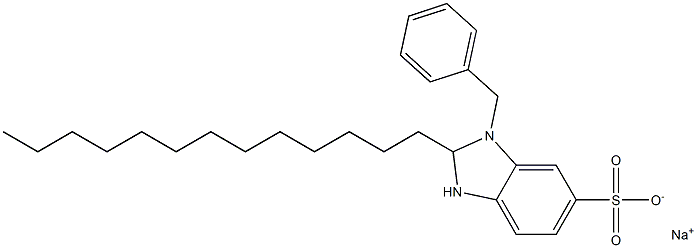 1-Benzyl-2,3-dihydro-2-tridecyl-1H-benzimidazole-6-sulfonic acid sodium salt 구조식 이미지