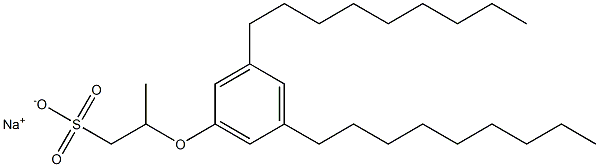 2-(3,5-Dinonylphenoxy)propane-1-sulfonic acid sodium salt 구조식 이미지