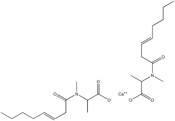 Bis[2-[N-methyl-N-(3-octenoyl)amino]propionic acid]calcium salt 구조식 이미지