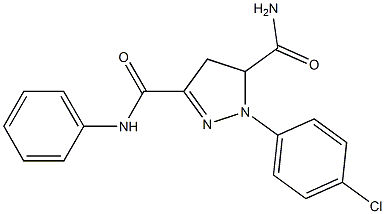 N-Phenyl-4,5-dihydro-1-(4-chlorophenyl)-1H-pyrazole-3,5-dicarboxamide 구조식 이미지