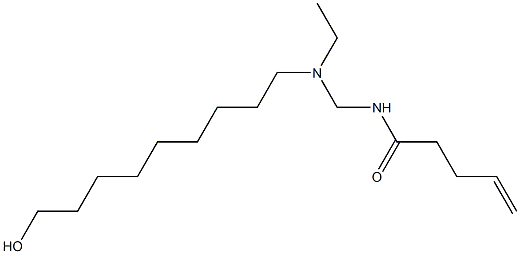 N-[[N-Ethyl-N-(9-hydroxynonyl)amino]methyl]-4-pentenamide 구조식 이미지