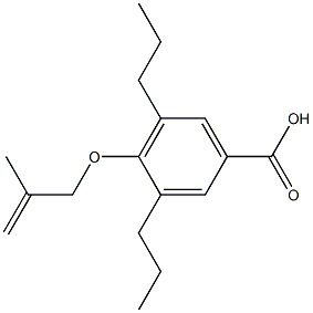 3,5-Dipropyl-4-[(2-methylallyl)oxy]benzoic acid Structure