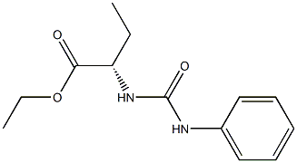 [S,(+)]-2-(3-Phenylureido)butyric acid ethyl ester 구조식 이미지