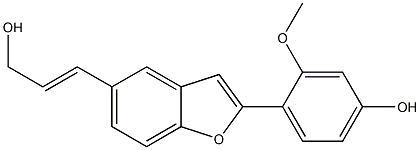 2-(2-Methoxy-4-hydroxyphenyl)-5-[(E)-3-hydroxy-1-propenyl]benzofuran 구조식 이미지