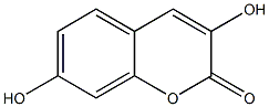 3-Hydroxy-7-(2H)hydroxy-2H-1-benzopyran-2-one 구조식 이미지