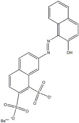 2-[(2-Hydroxy-1-naphtyl)azo]-7,8-naphthalenedisulfonic acid barium salt Structure