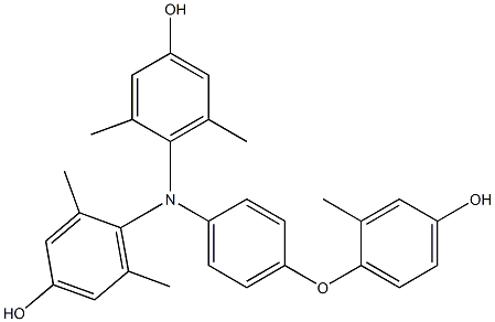 N,N-Bis(4-hydroxy-2,6-dimethylphenyl)-4-(4-hydroxy-2-methylphenoxy)benzenamine Structure